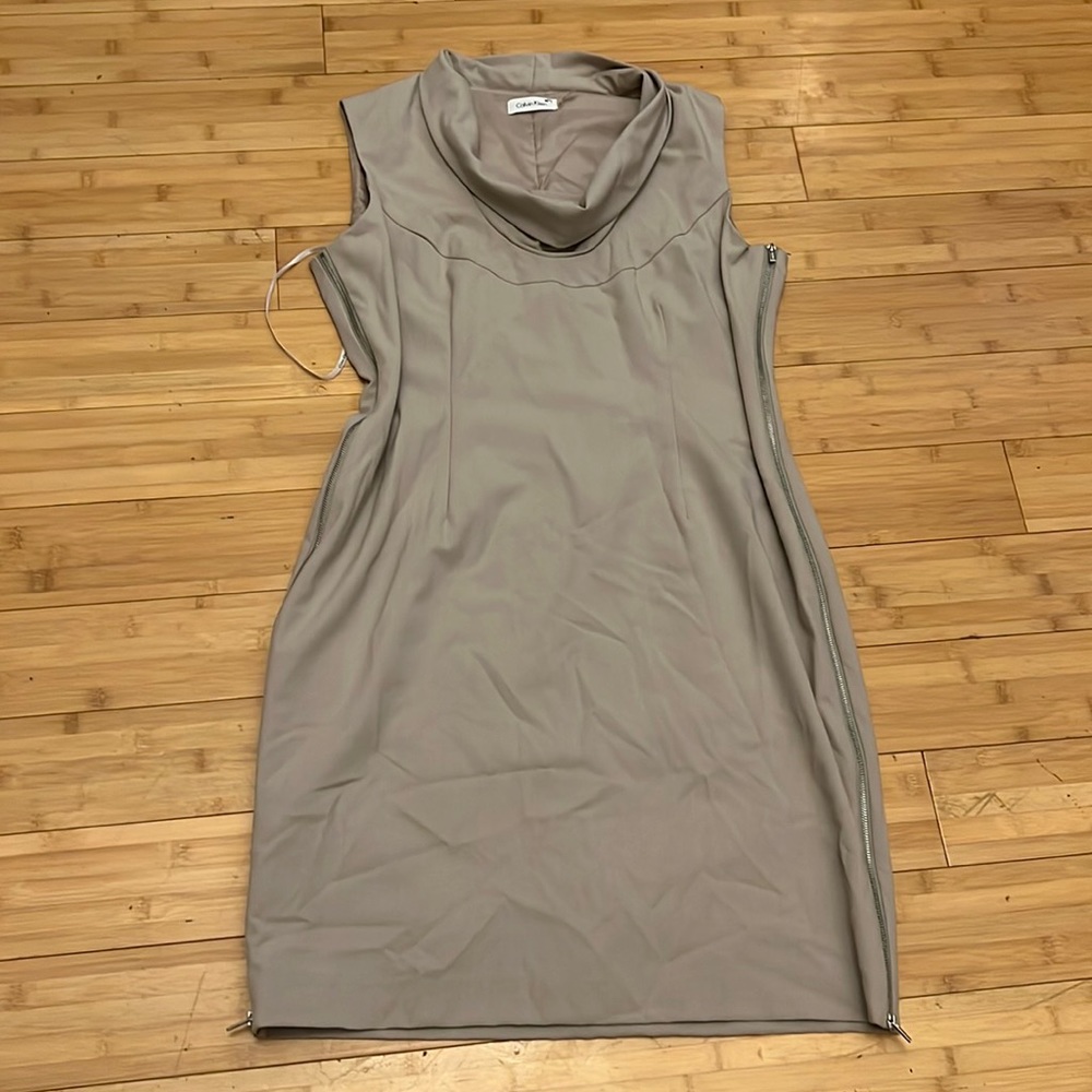 Calvin Klein Gray Sleeveless Dress